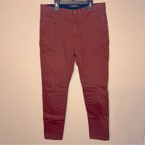 Scotch Soda Pants Men 31x32 Brown Mott Garment Dyed Chinos Slim Fit Preppy Chore